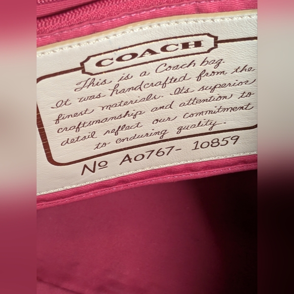 Coach Multi-Color Canvas Jacquard Handbag Purse Clasp Closure A0767-10859 - Picture 9 of 9